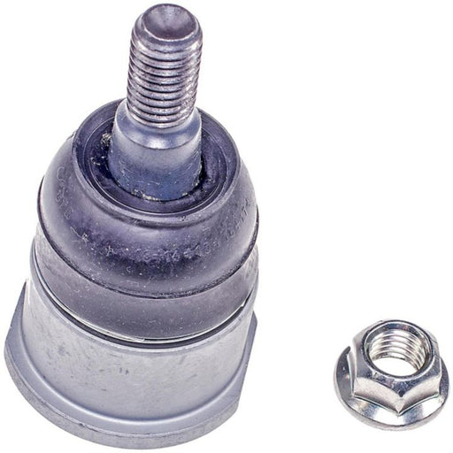 The BJ90815 NASCAR Advantage Ball Joint - Rear with a threaded stud next to a hexagonal nut, set against a white background.
