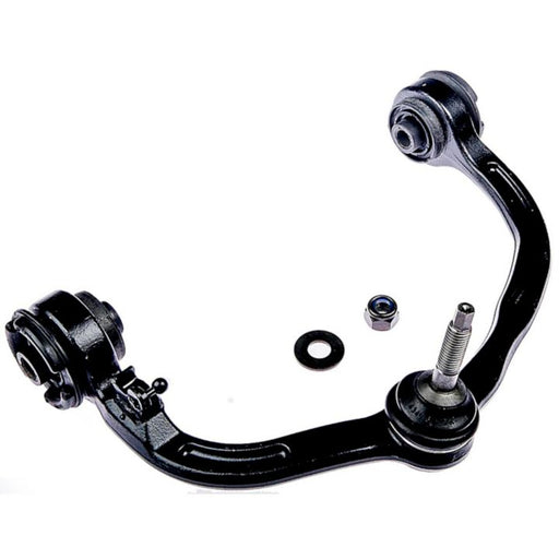 The CB85037 ProSeries OE+ Control Arm includes a ball joint assembly, a nut, and a washer for use in car suspension systems.