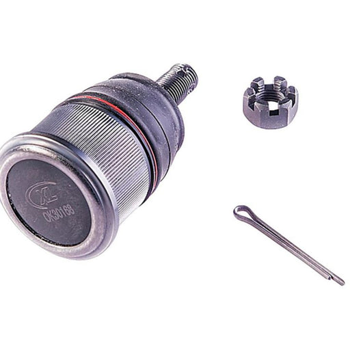 BJ59115XL NASCAR Advantage Ball Joint - Front with pin and castle nut on a white background.