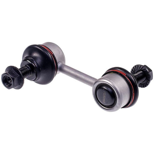 Close-up view of the SL60525XL ProSeries OE+ Stabilizer Link in silver, featuring black and red rubber bushings.