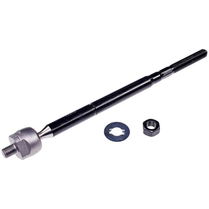 TI90460XL ProSeries OE+ Tie Rods featuring a metal tie rod assembly with a spherical joint, accompanied by a washer and hex nut, displayed on a white background.