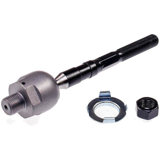 A TI65040XL ProSeries OE+ Tie Rod with a locking nut and lock washer next to it on a white background.