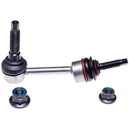 A SL85055XL ProSeries OE+ Stabilizer Link featuring a metal automotive suspension component with two bolts and two nuts on either side.