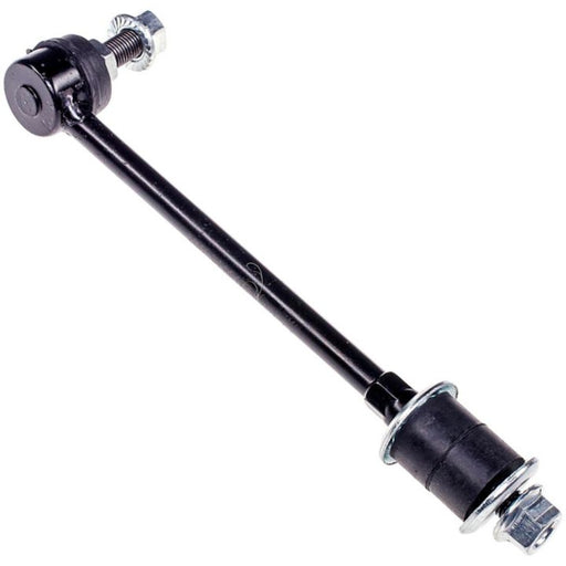 A SL69045 ProSeries OE+ Stabilizer Link featuring a black metal rod with bolts, a cylindrical joint on one end, and a threaded end on the other.