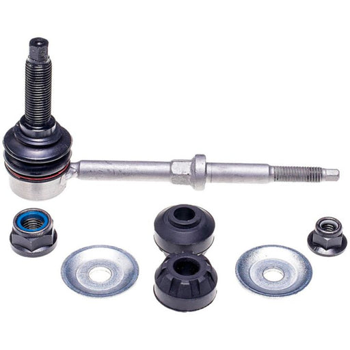 SL82185XL ProSeries OE+ Stabilizer Links with nuts, washers, and boots, including a threaded rod and ball joint, isolated on white background.