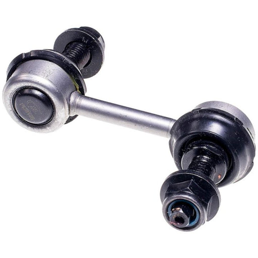 A SL90195XL ProSeries OE+ Stabilizer Link featuring rubber bushings and metal components on a white background.
