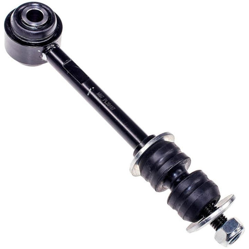 Close-up of a SL85405 ProSeries OE+ Stabilizer Link in black, featuring bushings and mounting hardware.