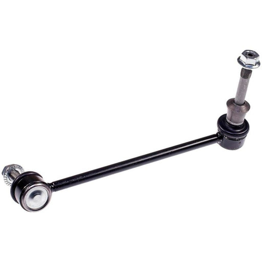 A metal SL14152 ProSeries OE+ stabilizer link for car suspension, featuring a bolt and a nut at each end.