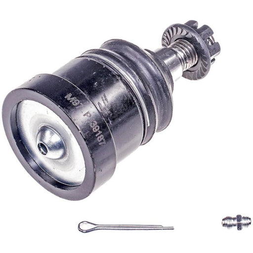 Close-up of the BJ90425 NASCAR Advantage Ball Joint - Front, featuring a pin, bolt, and washer against a white background.