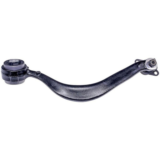CB14394 ProSeries OE+ Control Arm: A curved black metal control arm with bushings at both ends, designed for vehicle suspension systems.