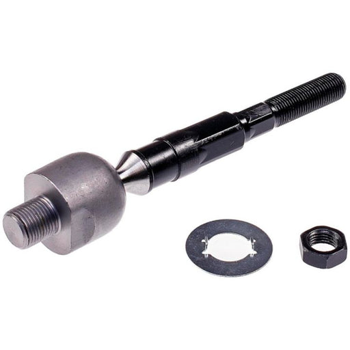 A TI59135XL ProSeries OE+ Tie Rod with a threaded shaft, hex nut, and circular metal component on a white background.