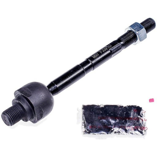 A black TI63091 ProSeries OE+ Tie Rod End with a nut and grease packet isolated on a white background.