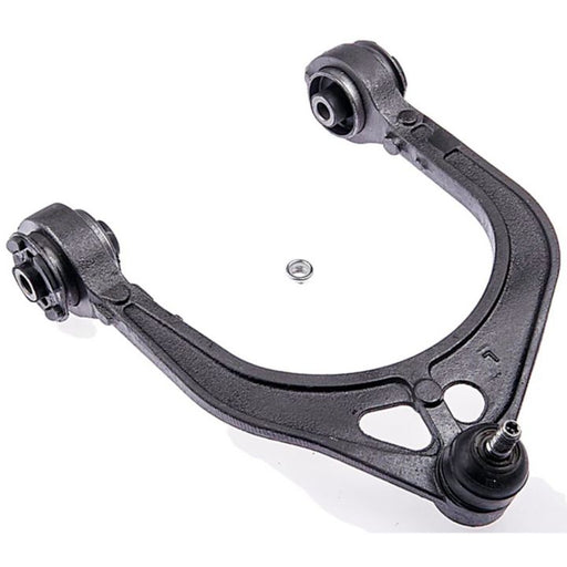 The CB81087 ProSeries OE+ Control Arm with ball joint and bushings, along with a single metal washer, isolated on a white background.