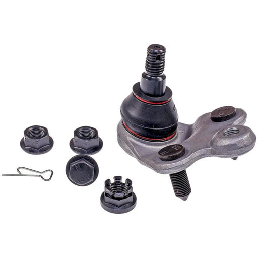 The BJ59124XL ProSeries OE+ Ball Joints kit includes mounting hardware with three nuts, a cotter pin, and a separate bolt.