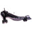 The CB85243 ProSeries OE+ Control Arm is a black, curved, metal car control arm with mounting points and bushings.