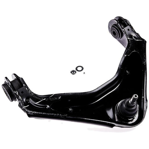 A CB90270 ProSeries OE+ Control Arm, finished in black and including mounting brackets and isolated hardware pieces, is depicted against a white background.