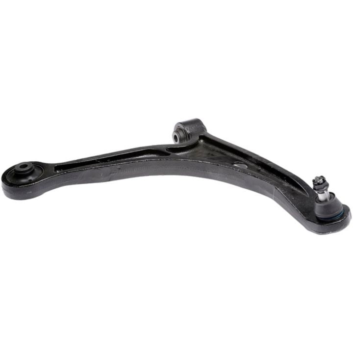CB59044 ProSeries OE+ Control Arm in black, featuring mounting points at both ends and a ball joint on one side.
