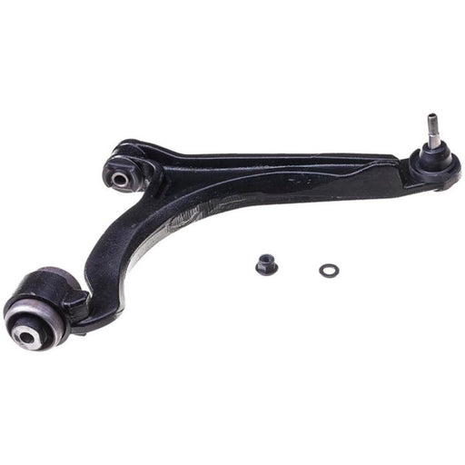 A black CB81324 ProSeries OE+ Control Arm with an attached ball joint and two small washers on a white background.