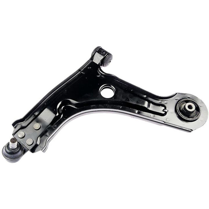 The CB55023 ProSeries OE+ Control Arm, crafted from black metal and equipped with bushings and mounting points, is isolated on a white background.