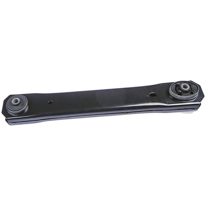 The CA96510 ProSeries OE+ Control Arm is a black metal suspension control arm bar with two circular mounting points on each end.