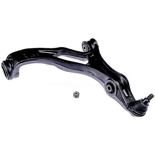 The CB43003 ProSeries OE+ Control Arm is a black control arm for a vehicle, featuring mounting points and a single bolt next to it.