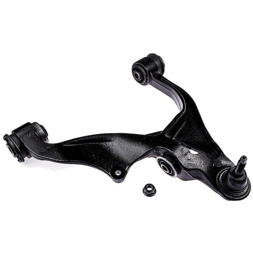 The CB81134 ProSeries OE+ Control Arm, crafted from black metal, is displayed on a white background with a small bolt placed beside it.