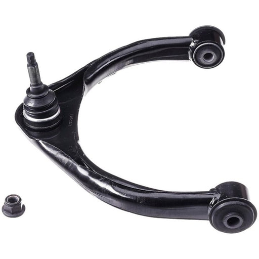 The CB81227 ProSeries OE+ Control Arm, featuring a black automotive control arm with a ball joint and a detached nut, is displayed against a white background.