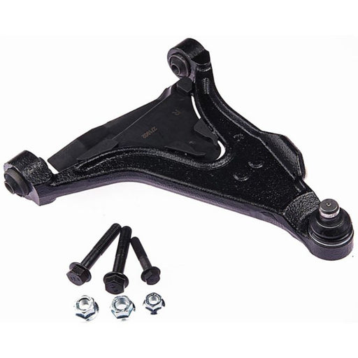 A CB30828 ProSeries OE+ Control Arm in black with three bolts and three nuts, displayed on a white background.