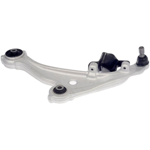 A CB69183 ProSeries OE+ Control Arm in silver, featuring black bushings and a ball joint.