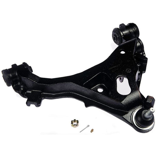 CB85364 ProSeries OE+ Control Arm, a black metal vehicle control arm component featuring a bolt, pin, and cotter pin, displayed on a white background.