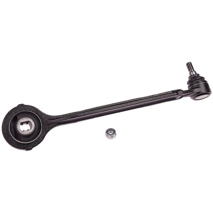 A **CB81083 ProSeries OE+ Control Arm** in black with a joint on one end and a nut placed beside it.