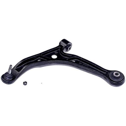 The CB59003 ProSeries OE+ Control Arm, a black metal car suspension control arm featuring two mounting points and a bolt, is set against a white background.