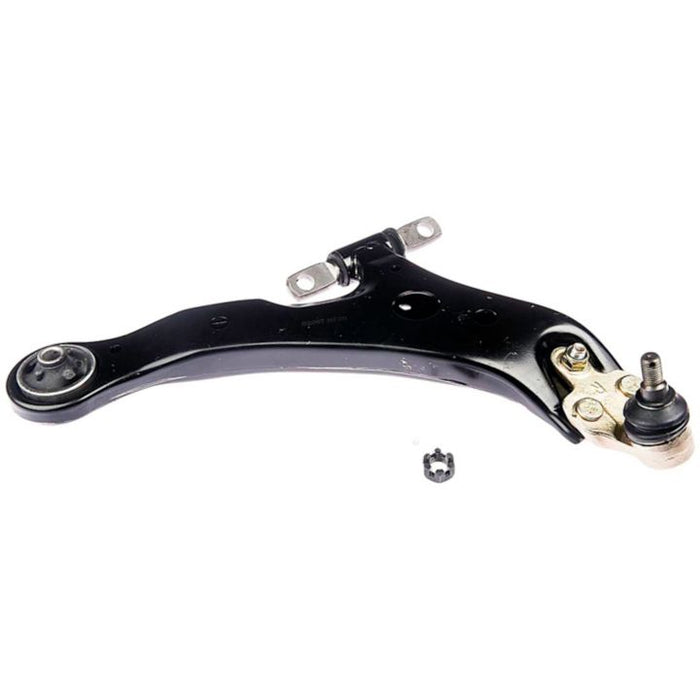 A CB74204 ProSeries OE+ Control Arm in black with a ball joint and mounting points, showcased against a white background.