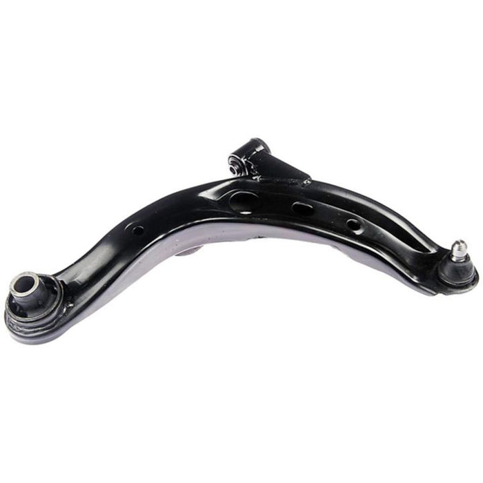 The CB65024 ProSeries OE+ Control Arm is a black metal automotive control arm equipped with bushings and joints at each end.