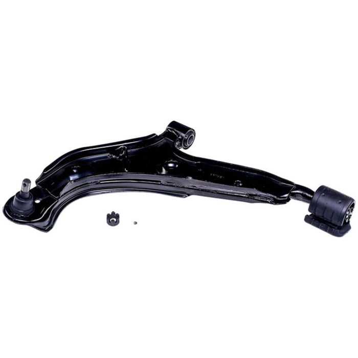 A CB69013 ProSeries OE+ Control Arm in black, complete with bushings and a ball joint, displayed on a white background.