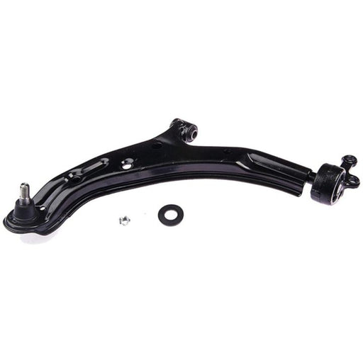 CB69043 ProSeries OE+ Control Arm, a black metal car suspension control arm with attached ball joint and accompanying hardware, displayed on a white background.