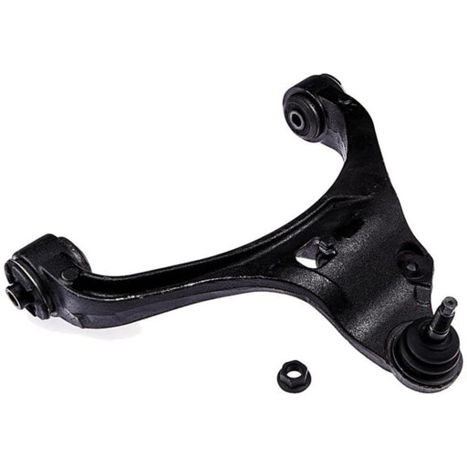 A CB81063 ProSeries OE+ Control Arm in black, featuring two bolts positioned nearby.