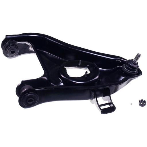 A CB85164 ProSeries OE+ Control Arm in black, featuring a ball joint and bushings, displayed on a white background.