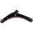 A CB67203 ProSeries OE+ Control Arm, black and curved, featuring a hole in the middle and mounting points at both ends.
