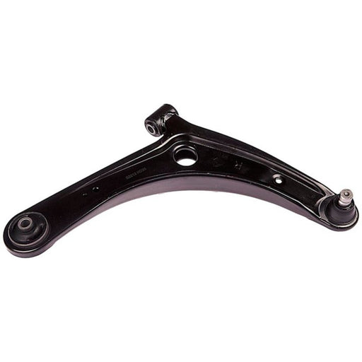 A CB67204 ProSeries OE+ Control Arm made of black metal, featuring a curved design with bolt holes at the ends.