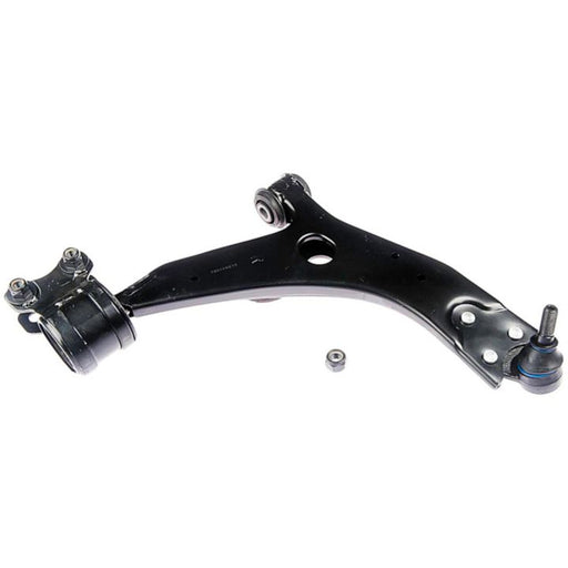 A CB45104 ProSeries OE+ Control Arm in black, featuring an attached ball joint and bushing, positioned against a white background.