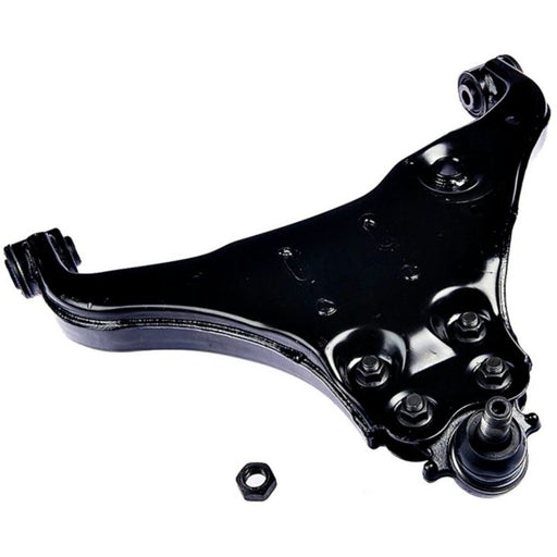 CB90183 ProSeries OE+ Control Arm with a nut placed below, shown on a white background.