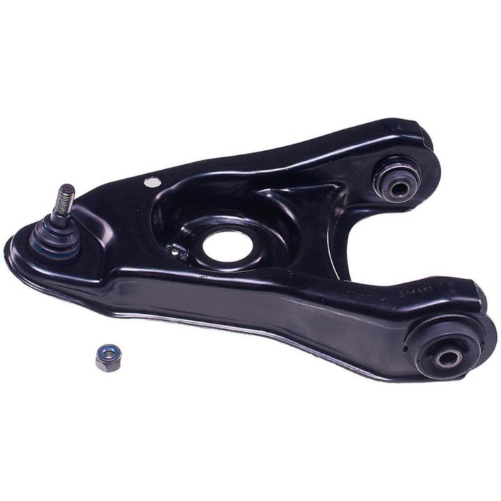 A CB85033 ProSeries OE+ Control Arm made of black metal, featuring a ball joint and a bushing.