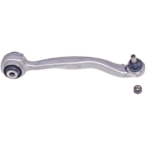 CB28124 ProSeries OE+ Control Arm in silver, featuring a ball joint and rubber bushing, shown alongside a small nut.