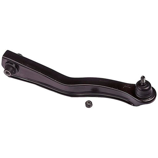 Close-up of the CB67513 ProSeries OE+ Control Arm, featuring a black metal design with visible ball joint and bushings used in automotive suspensions.