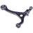 The CA59504 ProSeries OE+ Control Arm is a black metal control arm for a vehicle, featuring bushings at each end and a hole in the middle section.