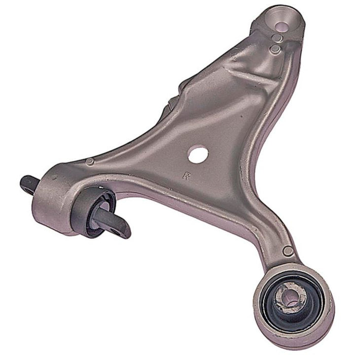 The CA45154 ProSeries OE+ Control Arm, a metal car control arm with bushings, is used in a vehicle's suspension system.