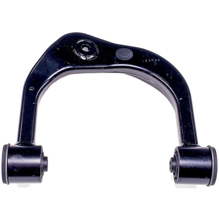 CA74027 ProSeries OE+ Control Arm in black metal with rubber bushings on both ends.