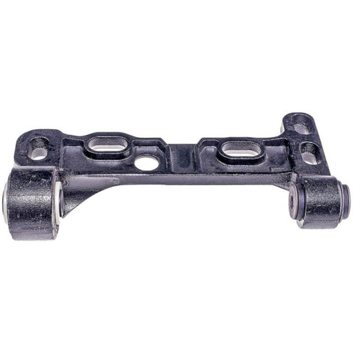 A CAS91163 ProSeries OE+ Control Arm featuring a black metal design with two mounting holes and a central support section.