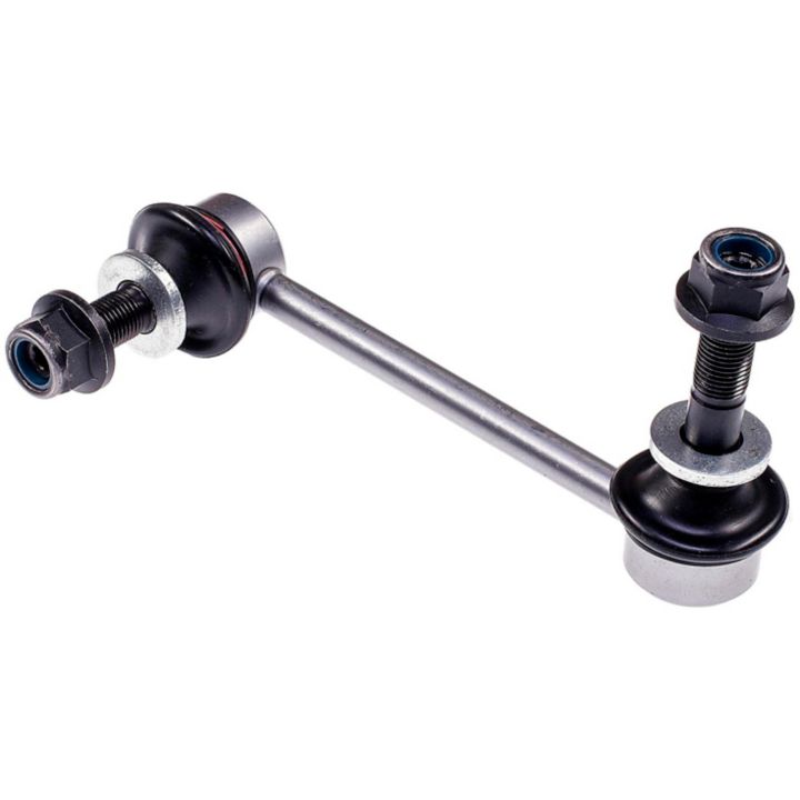 A silver metal SL74041XL ProSeries OE+ Stabilizer Link features black rubber bushings and attached bolts.